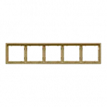 Рамка на 5 постов для розеток и выключателей LeDron 5 Frame PC Gold