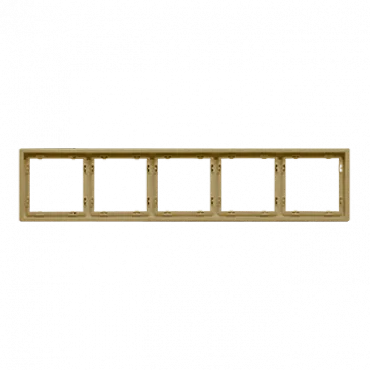 Рамка на 5 постов для розеток и выключателей LeDron 5 Frame PC Gold Рамка на 5 постов для розеток и выключателей LeDron 5 Frame PC Gold