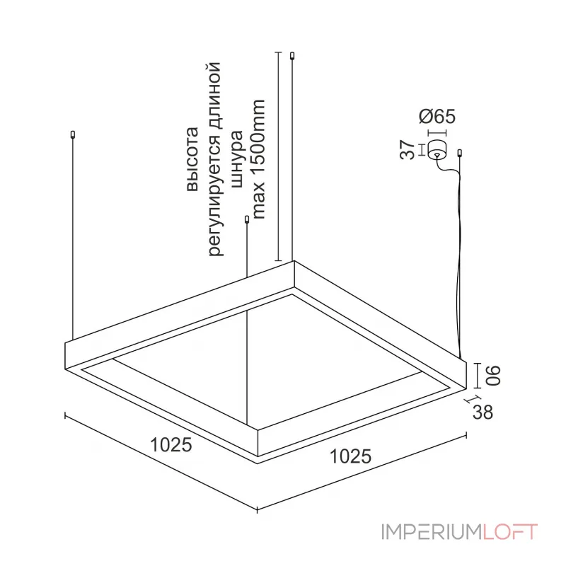 Подвесной светильник LeDron KVADRO HL Wooden KVADRO HL 1025 3K Wh