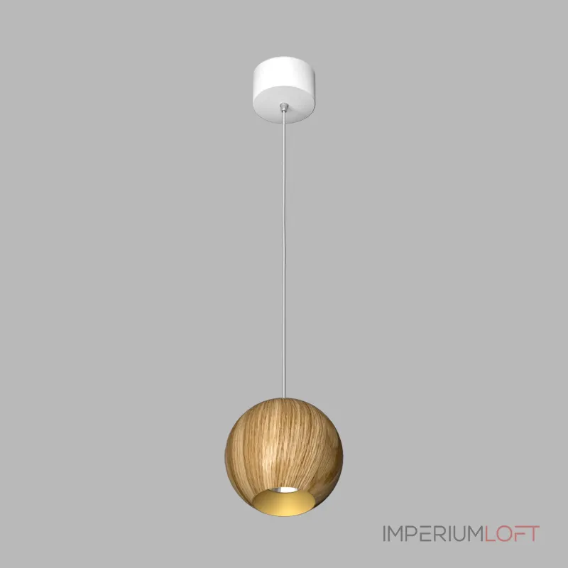 Подвесной светильник LeDron SPACE SPACE R130 Wooden Wh-Gl GU10