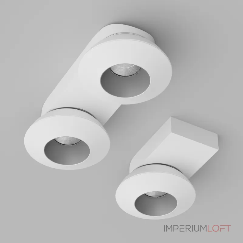 Потолочный поворотный светодиодный светильник LeDron KRIS SLIM KRIS SLIM White-Grey TRIAC