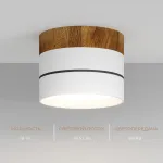 Потолочный светодиодный светильник LeDron BARREL BARREL Wooden White