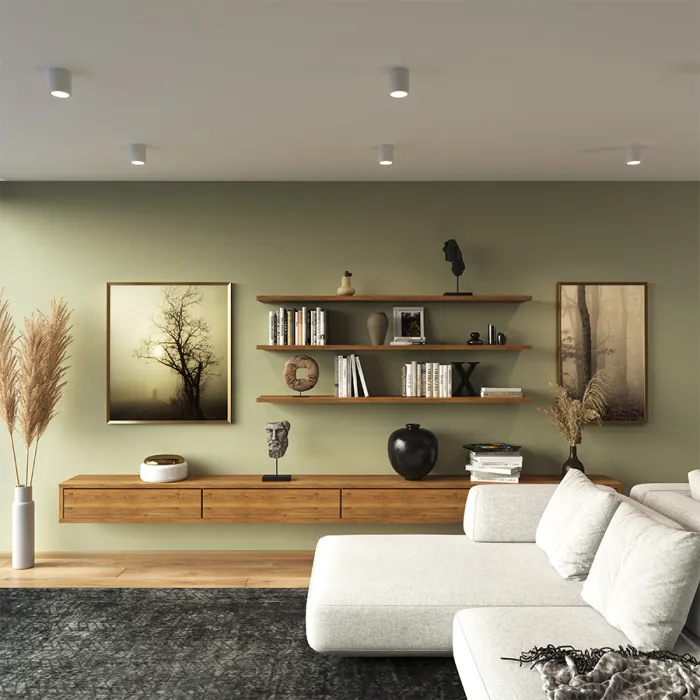 Накладной светильник под сменную лампу Ledron KEA R ED GU10 White от ImperiumLoft