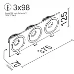 Встраиваемый светодиодный светильник LeDron LH10 LH10 SQ3 Black-White 4000K от ImperiumLoft