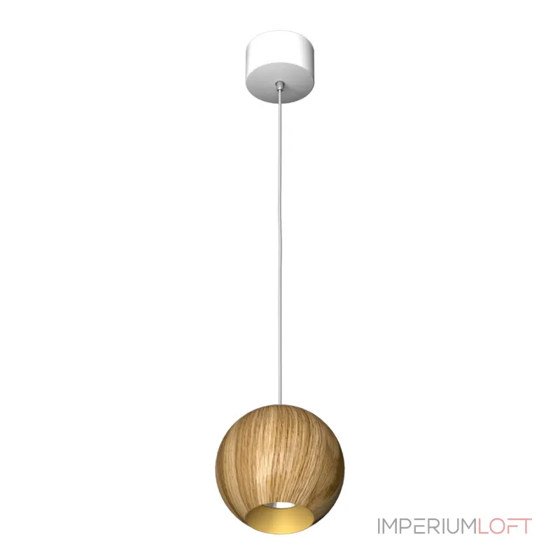 Подвесной светильник LeDron SPACE SPACE R130 Wooden Wh-Gl GU10
