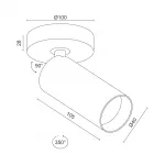 Потолочный поворотный светодиодный светильник LeDron SAGITONY SAGITONY R1 S40 Dim W-Bl