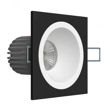 Встраиваемый светодиодный светильник LeDron LH07H-R LH07H-R SQ Black-White 10W 3000K DIM TRIAC