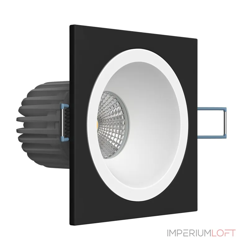 Встраиваемый светодиодный светильник LeDron LH07H-R LH07H-R SQ Black-White 10W 3000K DIM TRIAC