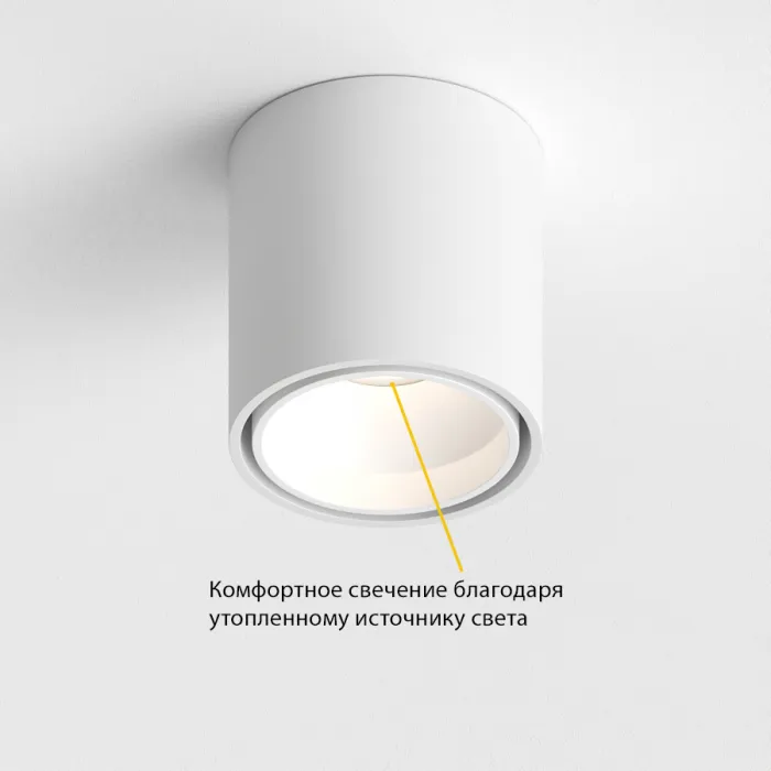 Накладной светильник под сменную лампу Ledron KEA R ED GU10 White от ImperiumLoft