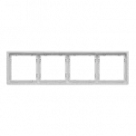 Рамка на 4 поста для розеток и выключателей LeDron 4 Frame PC White