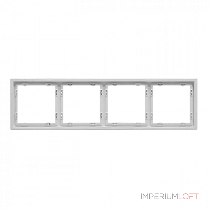 Рамка на 4 поста для розеток и выключателей LeDron 4 Frame PC White