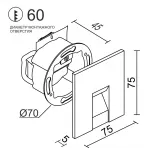 Встраиваемый светодиодный светильник для стен и ступеней LeDron KIT AGILE KIT AGILE SQ Bl от ImperiumLoft