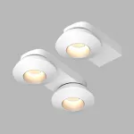 Потолочный поворотный светодиодный светильник LeDron KRIS SLIM KRIS SLIM 2 White-Grey от ImperiumLoft