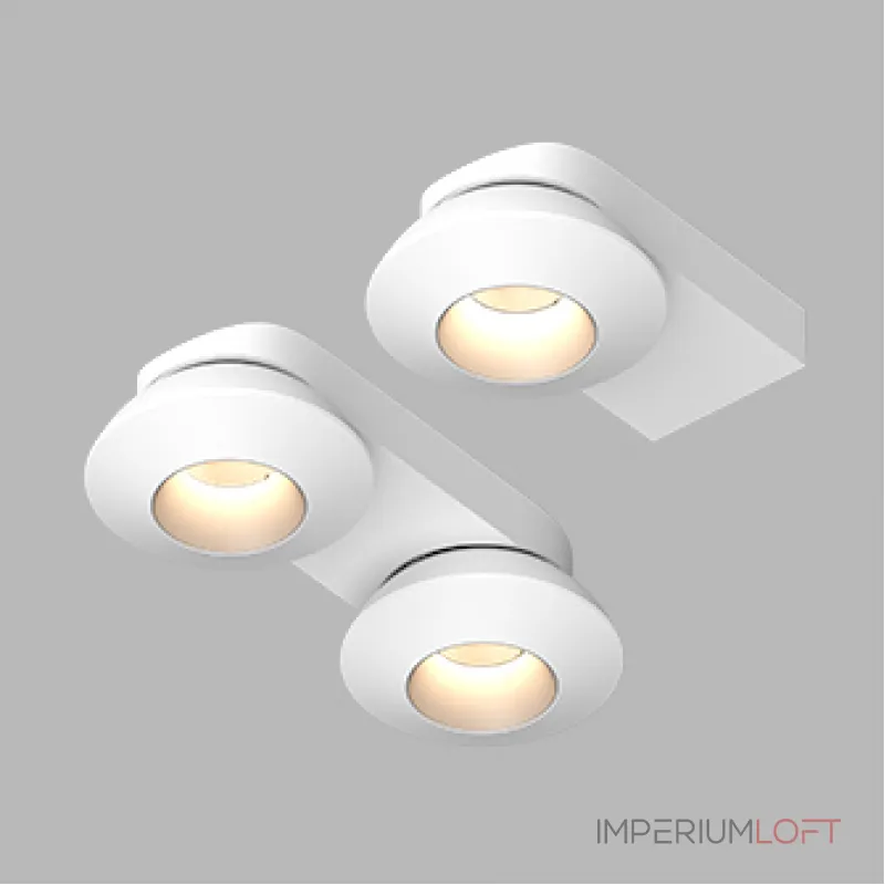 Потолочный поворотный светодиодный светильник LeDron KRIS SLIM KRIS SLIM 2 White-Grey