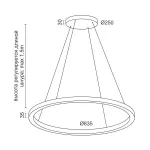 Подвесной светильник LeDron RING LINE RING LINE R800 White 4K