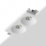 Встраиваемый гипсовый светильник под сменную лампу LeDron LUMI SQ2 116x225 D90