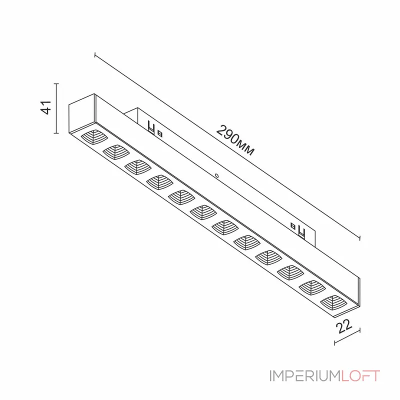 Светодиодный светильник для магнитной системы Ledron Sagi style 290 White 4000K от ImperiumLoft