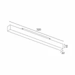 Светодиодный светильник для магнитной системы LeDron MATTE LINE MATTE LINE 320 White 4K