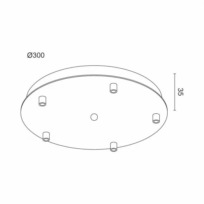 Основание круглое LeDron D300-3 Основание D300x3 (черный) от ImperiumLoft