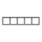 Рамка на 5 постов для розеток и выключателей LeDron 5 Frame PC Light Grey