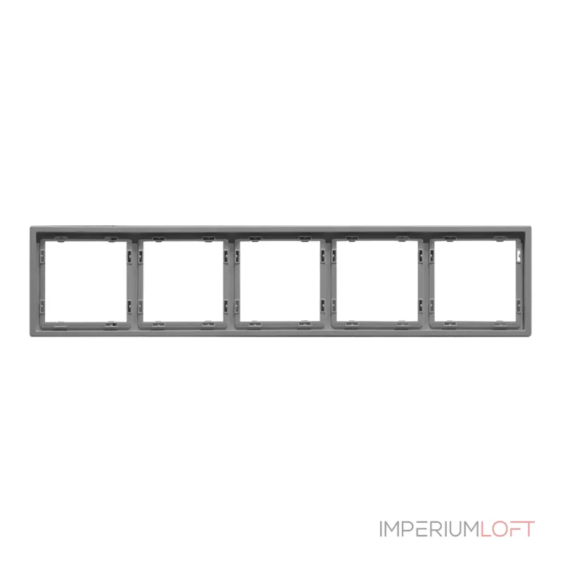 Рамка на 5 постов для розеток и выключателей LeDron 5 Frame PC Light Grey