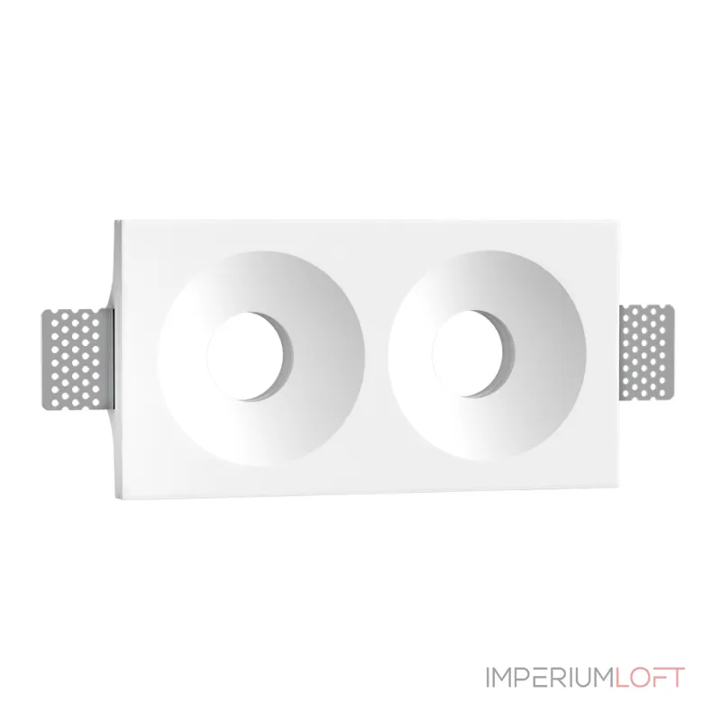 Встраиваемый гипсовый светильник под сменную лампу LeDron LUMI SQ2 116x225 D90