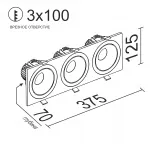 Встраиваемый поворотный светодиодный светильник LeDron MJ1006 MJ1006 SQ3 Black-White