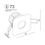 Встраиваемый светодиодный светильник LeDron LH07S-S LH07S-S White 10W 4000K DIM TRIAC