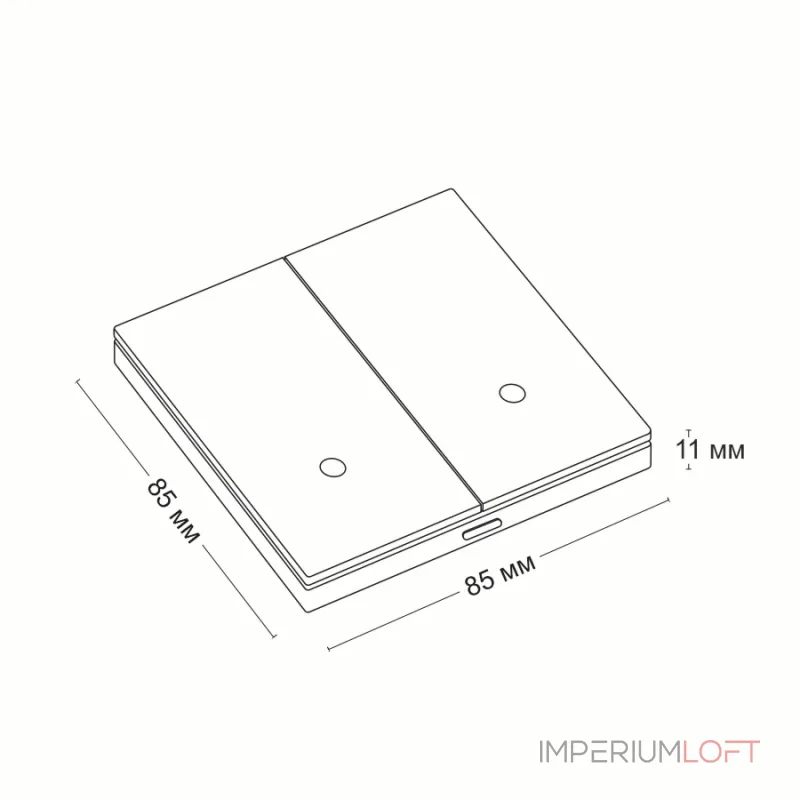Выключатель двухклавишный LeDron Zigbee XZ-ACK102 White от ImperiumLoft