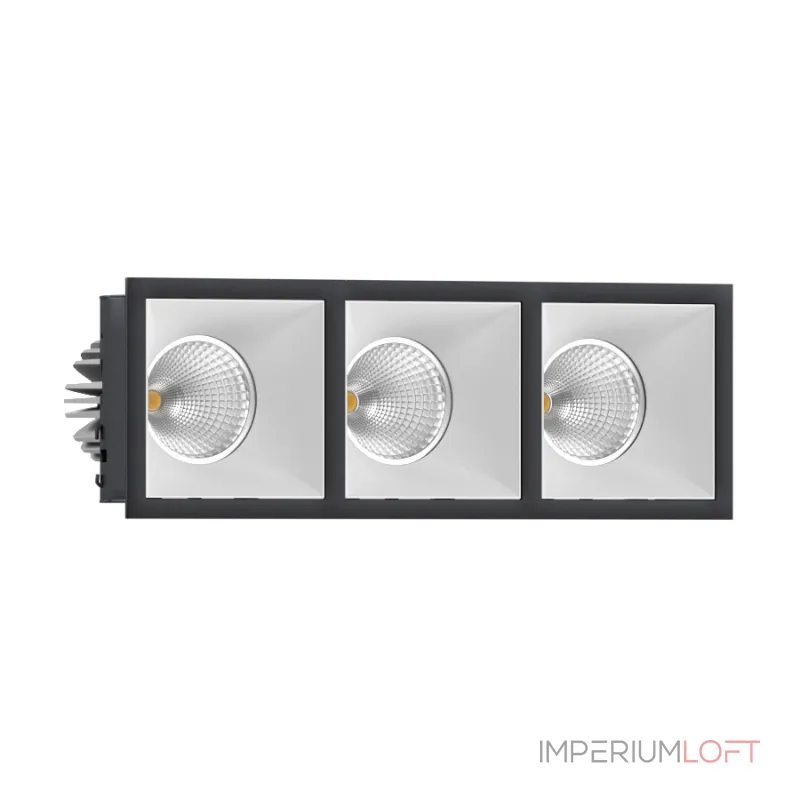 Встраиваемый светодиодный светильник LeDron RISE KIT RISE KIT 3 LED 3000K Black-White