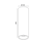 Потолочный светильник под сменную лампу LeDron MJ1027 MJ1027 Black 300mm
