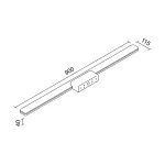 Настенный светодиодный светильник LeDron LED358 LED358-900 Black от ImperiumLoft
