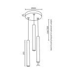 Подвесной светильник LeDron SAGITONY R T40 SAGITONY R3 T40 Dim W-B