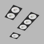 Встраиваемый светодиодный светильник LeDron LH07S-R LH07S-R SQ Black-White 10W 3000K DIM TRIAC