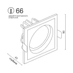 Встраиваемый светодиодный светильник LeDron BRUTAL BRUTAL SQ1 Black-White TRIAC 4000K