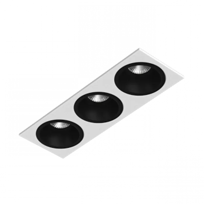 Встраиваемый светильник под сменную лампу LeDron AO1501010 AO1501010 SQ3 White-Black от ImperiumLoft