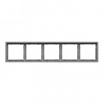 Рамка на 5 постов для розеток и выключателей LeDron 5 Frame PC Light Grey