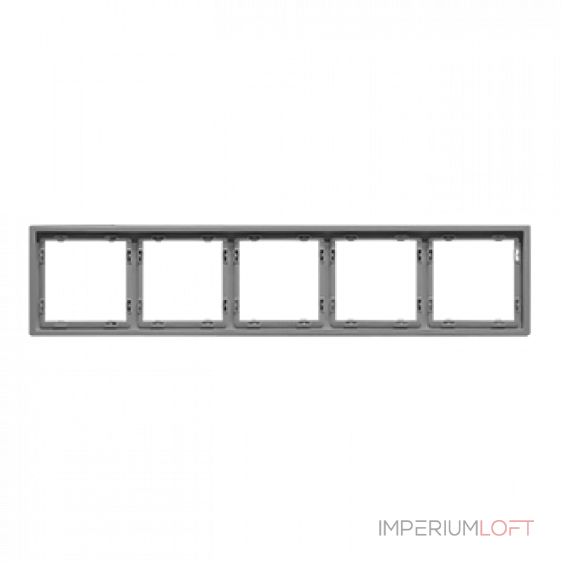 Рамка на 5 постов для розеток и выключателей LeDron 5 Frame PC Light Grey