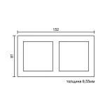 Рамка на 2 поста для розеток и выключателей LeDron 2 Frame PC Cashmere