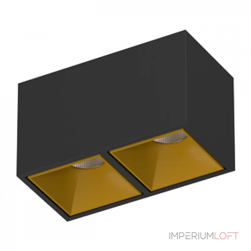 Потолочный светодиодный светильник LeDron KUBING KUBING 2 Black-Gold TRIAC 4000K Потолочный светодиодный светильник LeDron KUBING KUBING 2 Black-Gold TRIAC 4000K