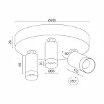 Потолочный светодиодный светильник LeDron SAGITONY SAGITONY R3 S60 Dim Wooden Wh