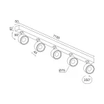 Потолочный поворотный светодиодный светильник LeDron SAGITONY SAGITONY E5 S75 Dim White