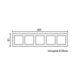 Рамка на 5 постов для розеток и выключателей LeDron 5 Frame PC Light Grey