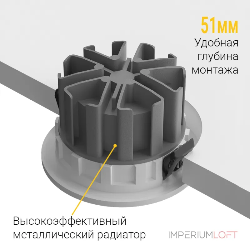 Встраиваемый светодиодный светильник LeDron DL73026-3/5W 4000K