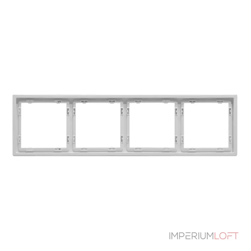 Рамка на 4 поста для розеток и выключателей LeDron 4 Frame PC White