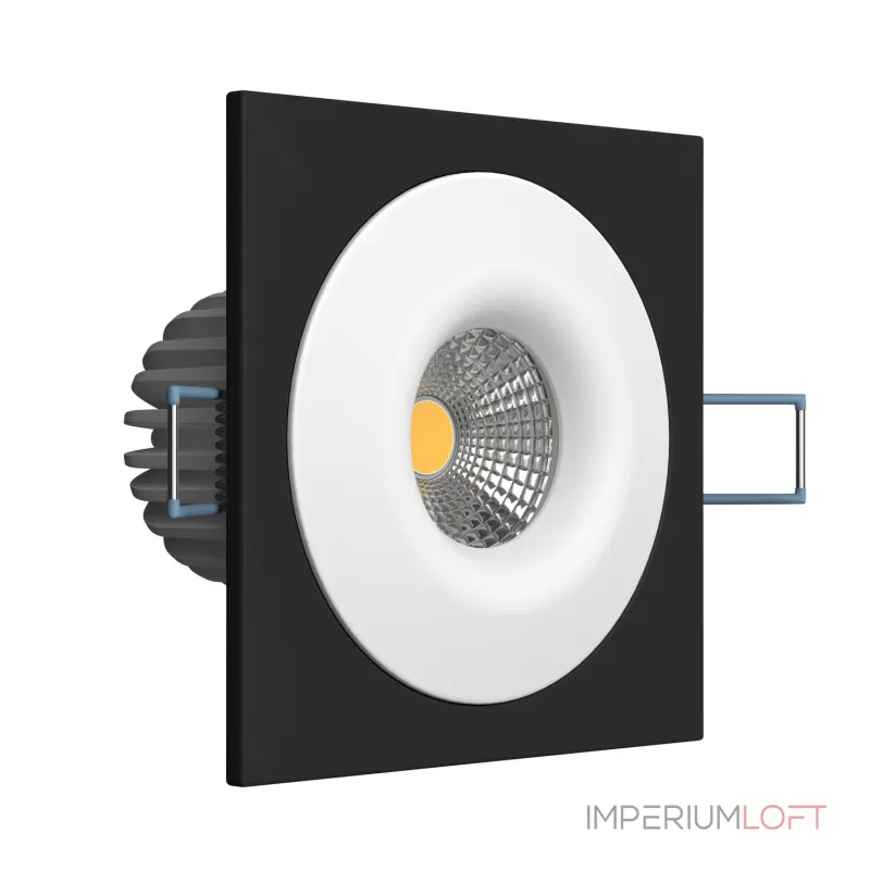 Встраиваемый светодиодный светильник LeDron LH07S-R LH07S-R SQ Black-White 10W 3000K DIM TRIAC