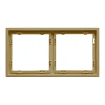 Рамка на 2 поста для розеток и выключателей LeDron 2 Frame PC Gold
