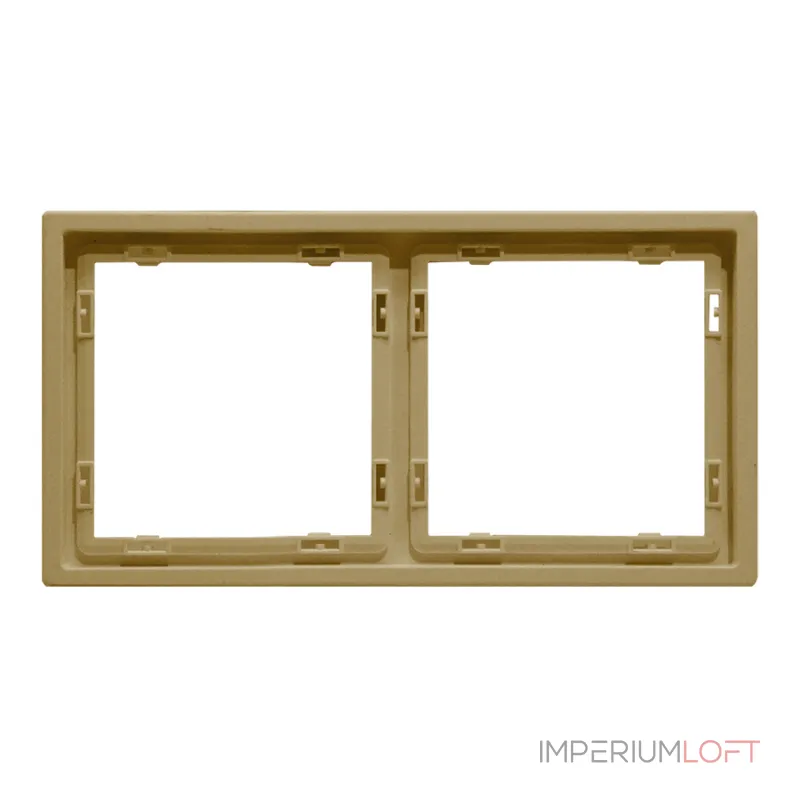 Рамка на 2 поста для розеток и выключателей LeDron 2 Frame PC Gold