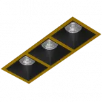 Встраиваемый светодиодный светильник LeDron RISE KIT RISE KIT 3 LED 4000K Gold-Black