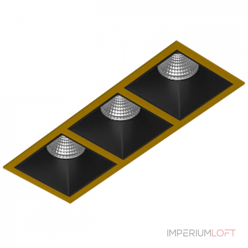 Встраиваемый светодиодный светильник LeDron RISE KIT RISE KIT 3 LED 4000K Gold-Black